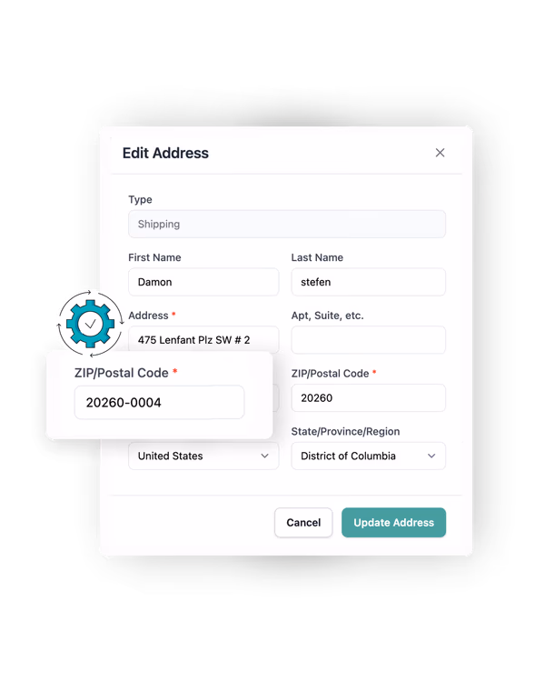 Address verification and presorting interface