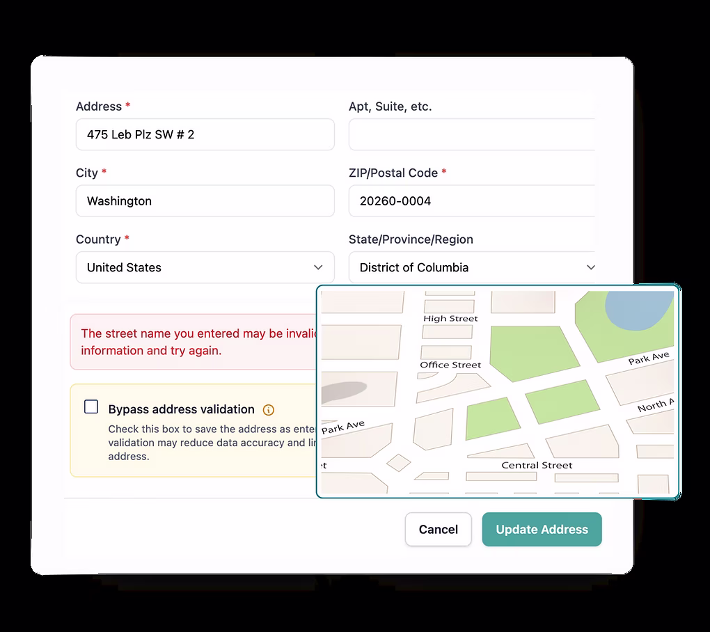 Confirm your delivery address