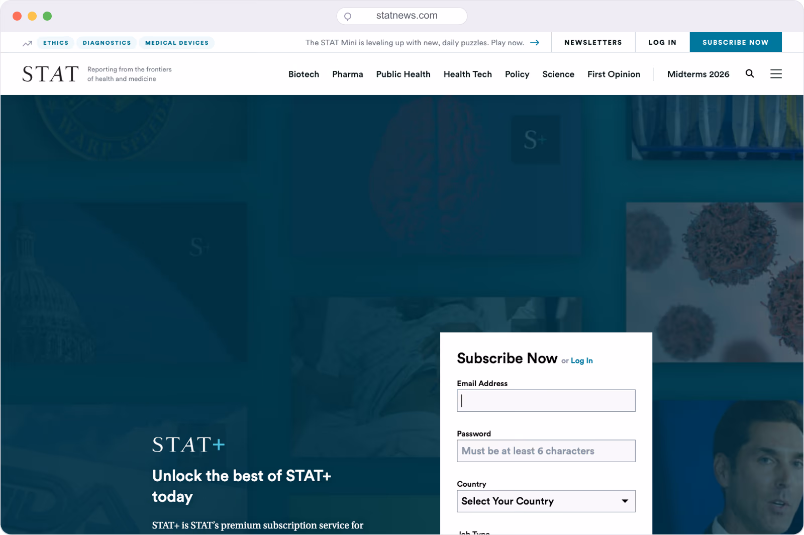 STAT premium subscribe (stat+)